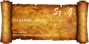 Szalkai Géza névjegykártya